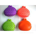 Best Selling Polka Dot Custom Coin Pouch Silicone Promotional Gift For Youth Oem
